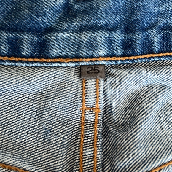 Mini V Cut Jean Skirt - Picture 4 of 4